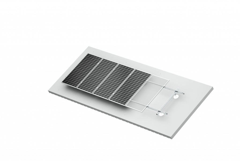 Bitumeneindeckung Flachdächer PV-Montagesystemlös